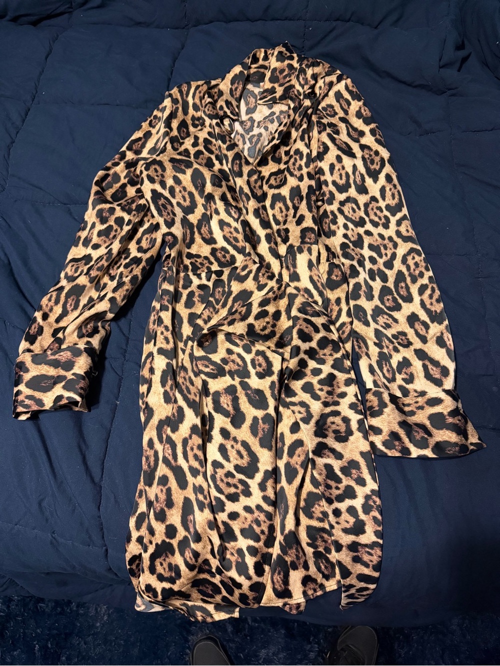 Intempo leopard wrap around dress size small